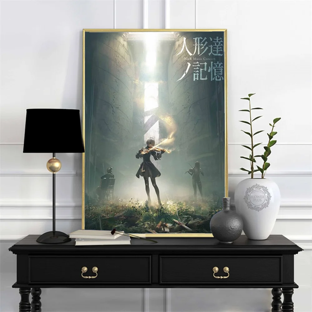 NieR Automata Fight Game Girl Japan Anime Comic Canvas Painting Poster Prints Wall Art Pictures Home Decor schilderij картины