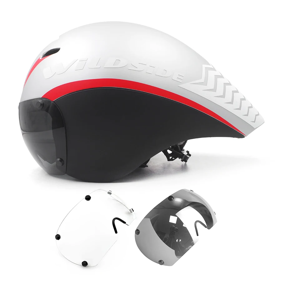 Tt Fietshelm Lens Bril Triatlon Tri Aero Racefiets Helm Tijdrit Race Fietshelm Mannen Casco Ciclismo Accessoires