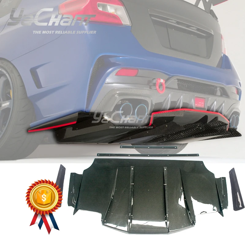 

CF Carbon Fiber Rear Diffuser Fit For 2015-2019 Subaru Impreza VA WRX S4 & WRX STI Sedan VARIS ARISING II