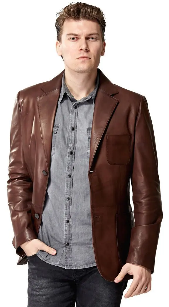 Morazzi Blazer giacca in pelle da caffè originale pelle di agnello autunno inverno 2022 Biker Slim Large Size muslimah