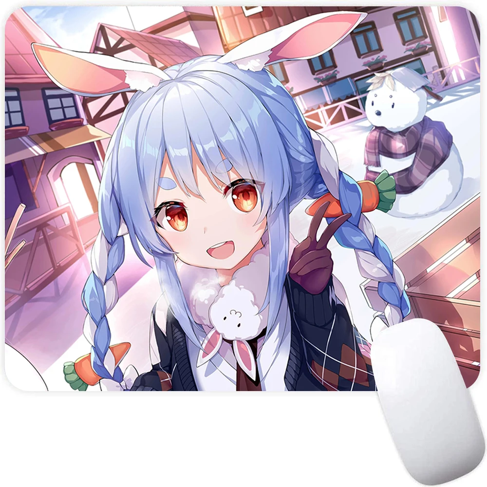 Alfombrilla de ratón pequeña para juegos de Anime Hololive Usada Pekora, alfombrilla de ratón para ordenador, alfombrilla de ratón para Gamer, alfombrilla para teclado para ordenador portátil, alfombrilla de escritorio