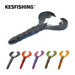 KESFISHING Soft bait Isca Artificial Rage Tail Craw 4 inch Crawfish Add Salt Pesca Bass Fishing Lure Tackle Salts