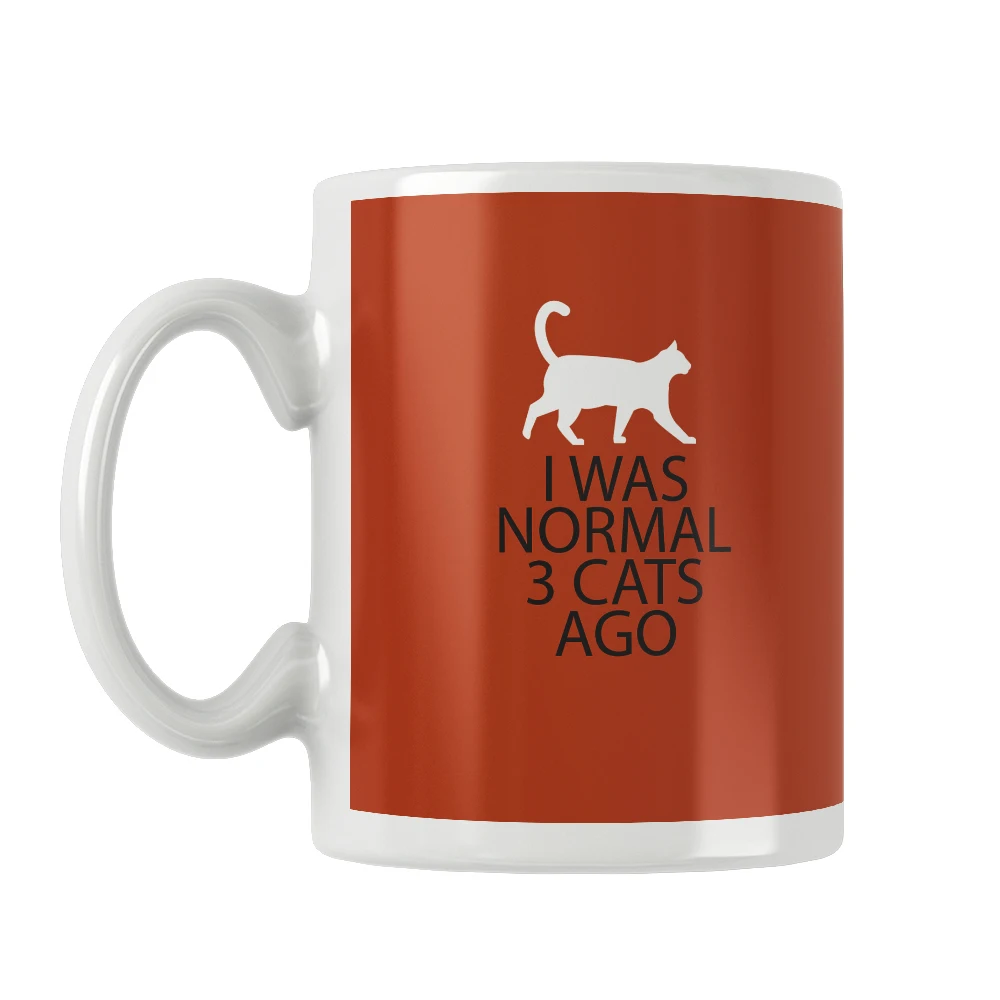 

I Was Normal 3 Cats Ago Coffee Mug Funny Cup White Ceramic Drinkware Cute Birthday Creative Unique Special Gift Ideas