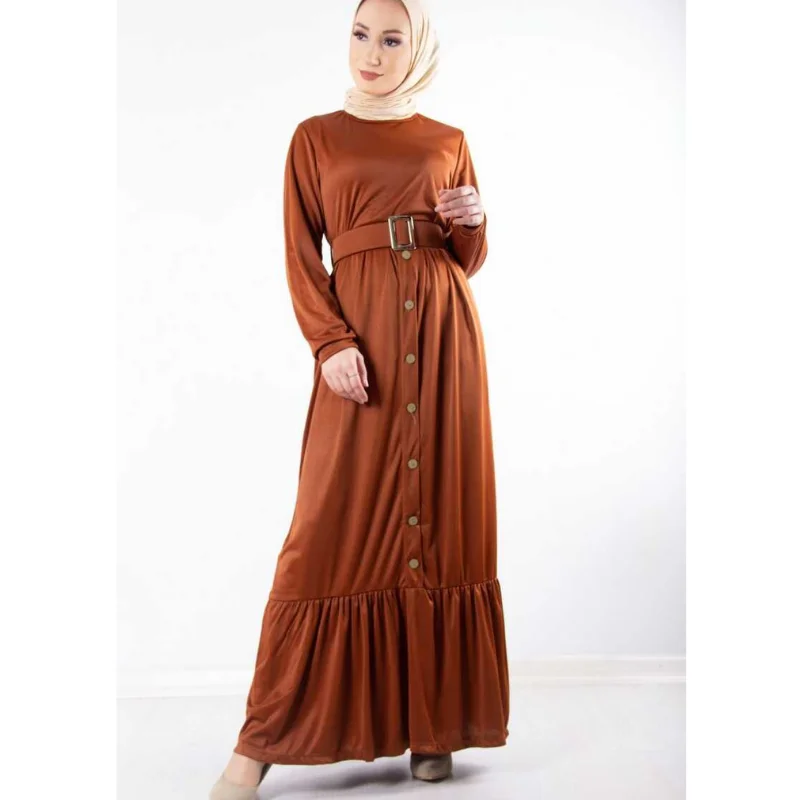 Vestidos largos para mujer, accesorio musulmán con botones, ropa turca para mujer, ropa de otoño, 3abaya, Tagine marroquí, ropa europea, 2021