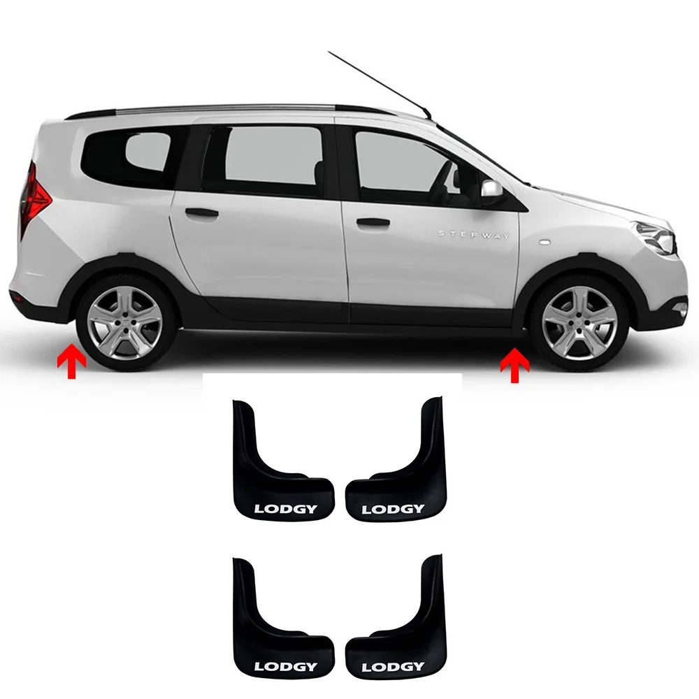 

For Dacia Lodgy Car Mudguards 4 Pcs . Flexible Plastic Mudflaps Fender A+ Quality Automotive Accessory Tuning