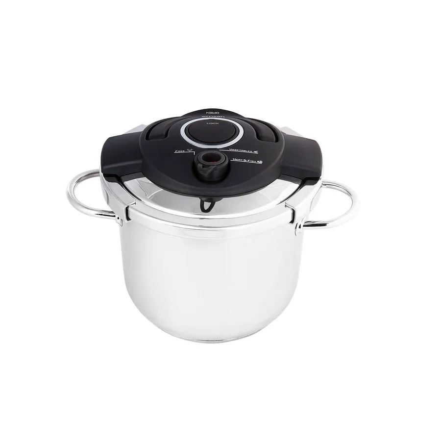 Innocook 6,5 Liter Pressure Cooker Stainless Steel Body. Double Stage Cooking Suitable For Use In Pressure Cooker