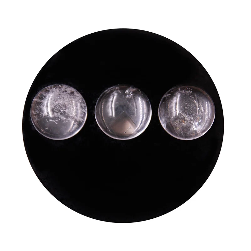 

5pcs Rock Crystal Clear Quartz Cabochons Cab Round Shape Genuine Natural Stone 4-16mm For Jewelry Ring Making DIY Material