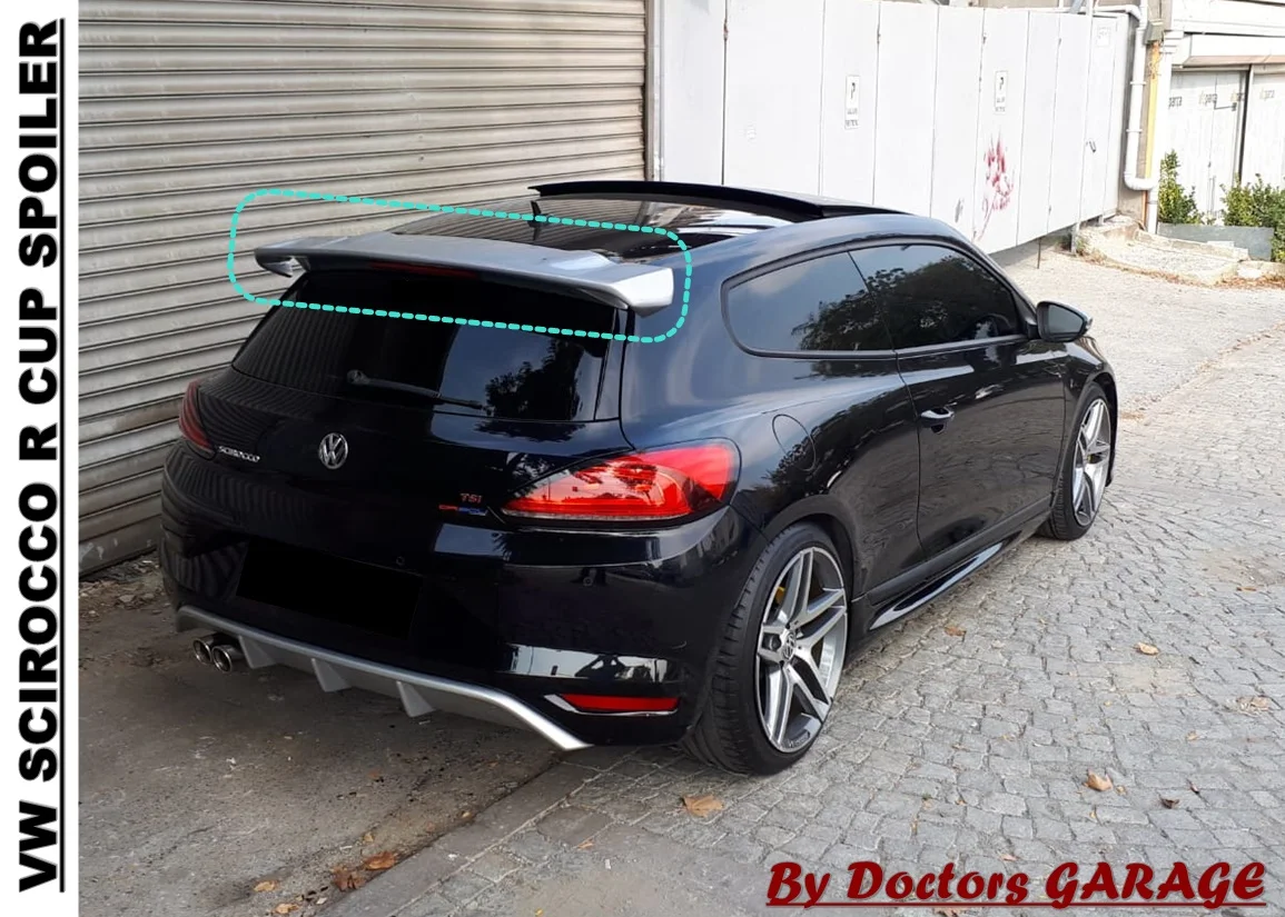 For Volkswagen VW Scirocco R Cup Spoiler All Colors Fiber Rear Wing Top Car-styling Auto Car Styling Cup Accessories