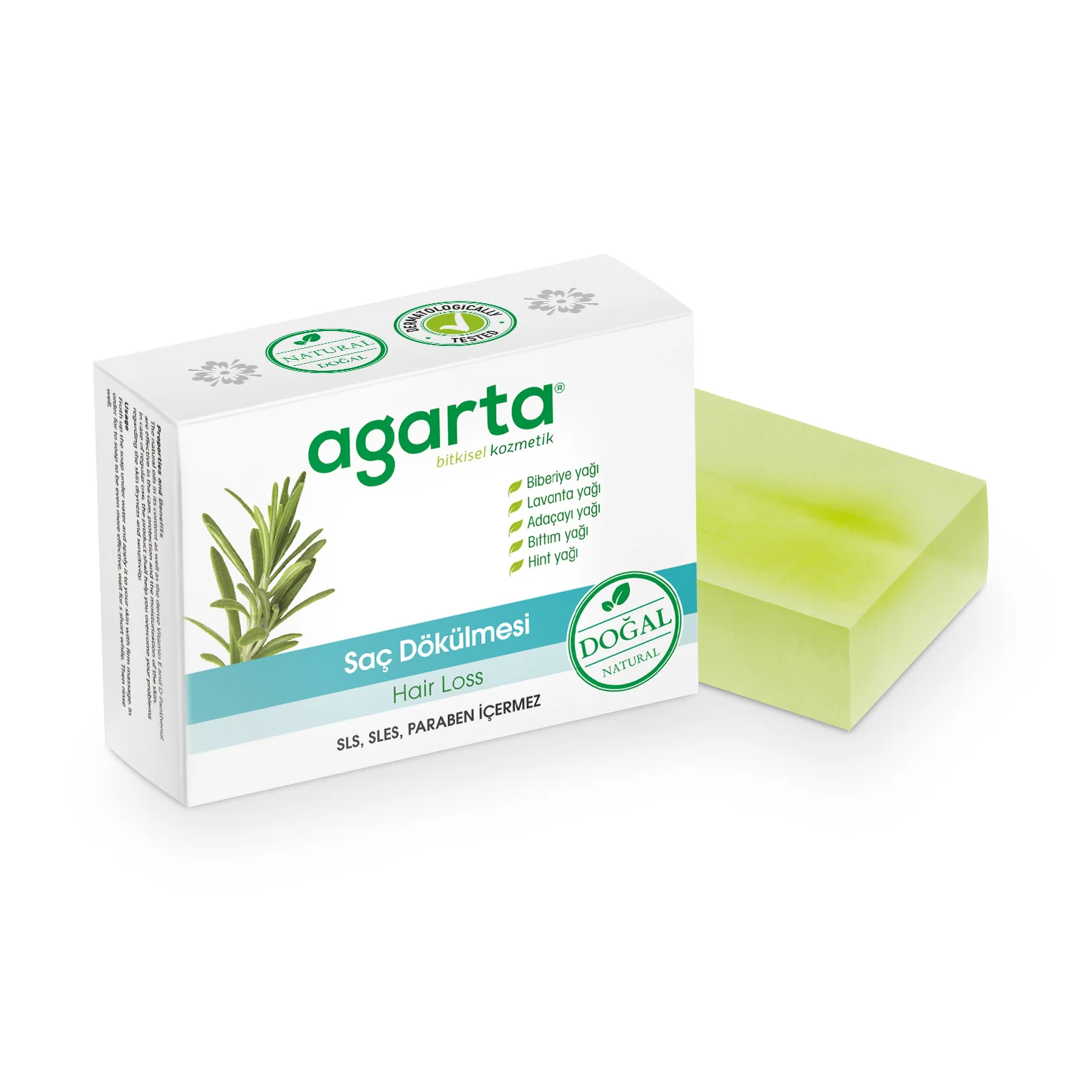 Agarta Natural Care Anti-Hair Loss Soap 150 GR - Reduces Hair Loss by Nourishing Hair