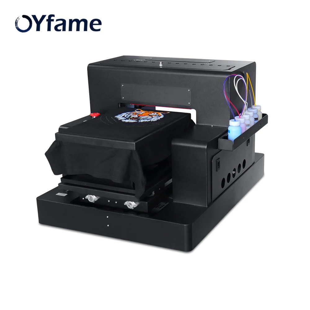 OYfame A3 Flatbed Printer A3 DTG Printer For t-shirt For Dark Light tshirt hoodies farbic dtg printer A3 tshirt Printing Machine