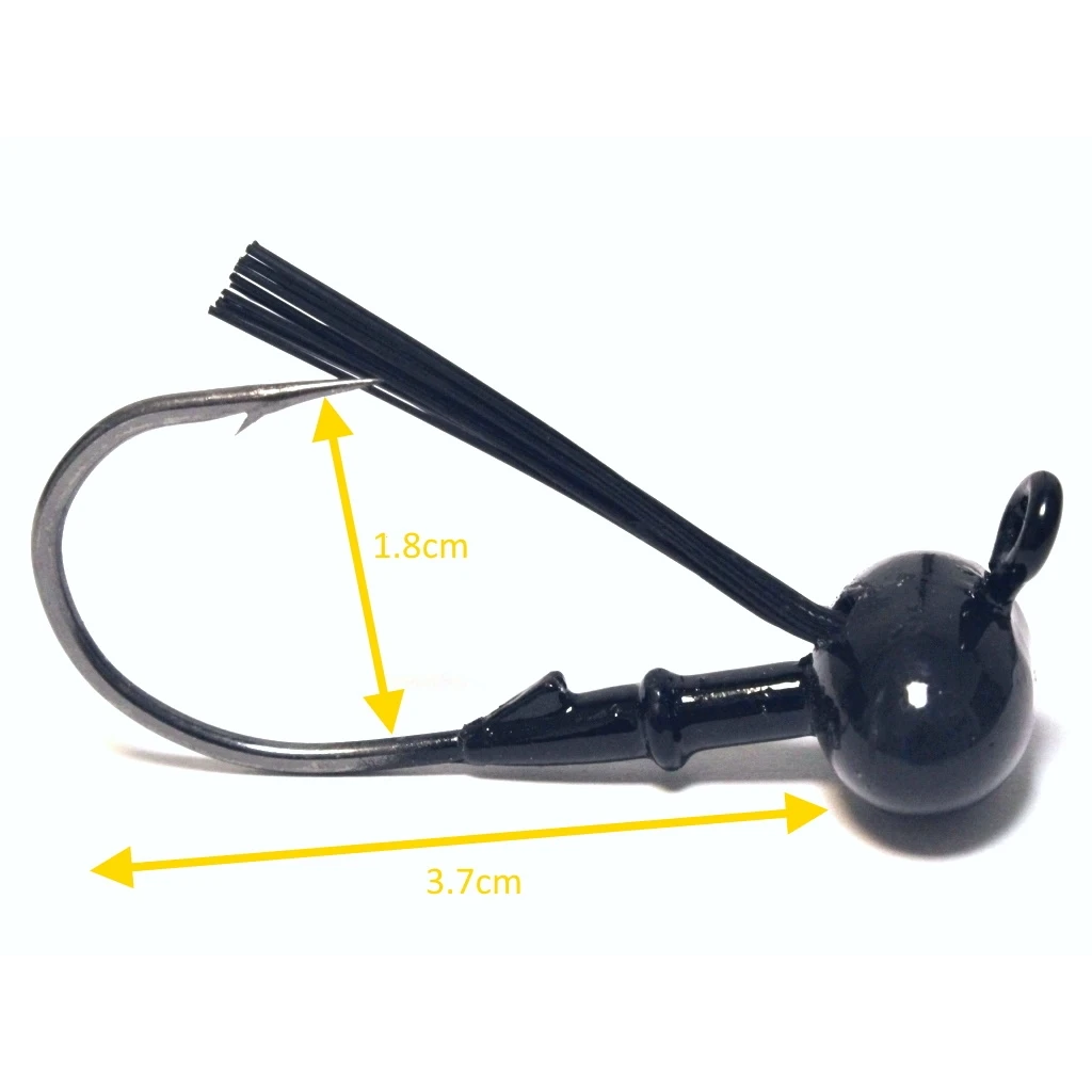 wLure 17g Weedless Football Jig Long Casting Weed Guard Trailer Keeper  Premium Silicone Skirts Heavy Duty and Sharp Hook JH1
