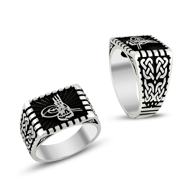 925 Silver Classic Ottoman Emperor Rings for Men