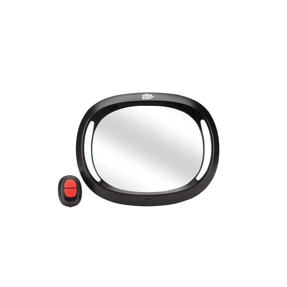 Baby Safety Mirror, Car Mirror for Baby in Counter-Frame with LED Light
