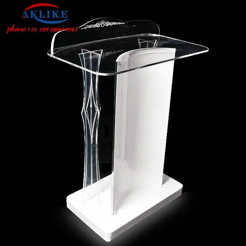 Cross Oath Pulpit Arc Acrylic Lectern Display Podium Conference Room Podium School Theatre Furniture Lecture Desk Free Shipping