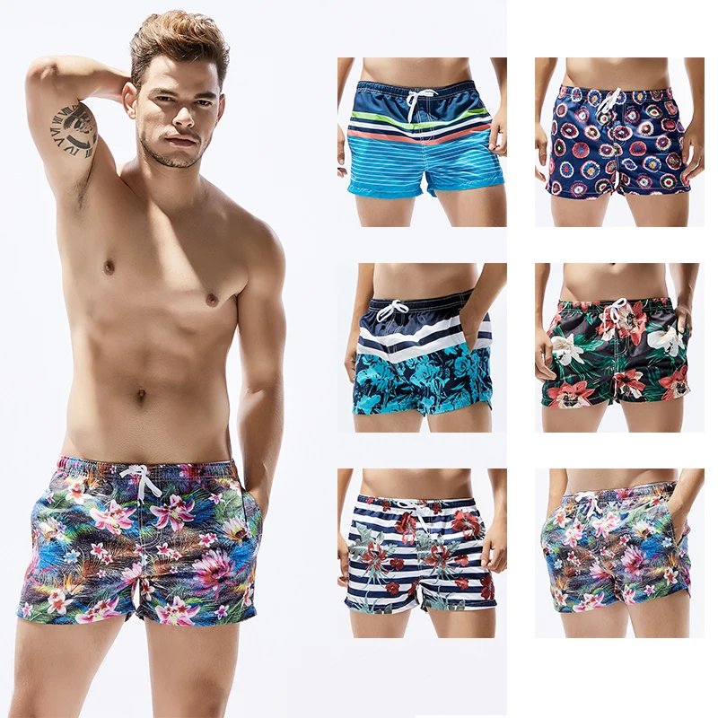 Short de plage pour hommes, impression de fleurs, séchage rapide, décontracté, respirant, court, Fitness, Gym, été