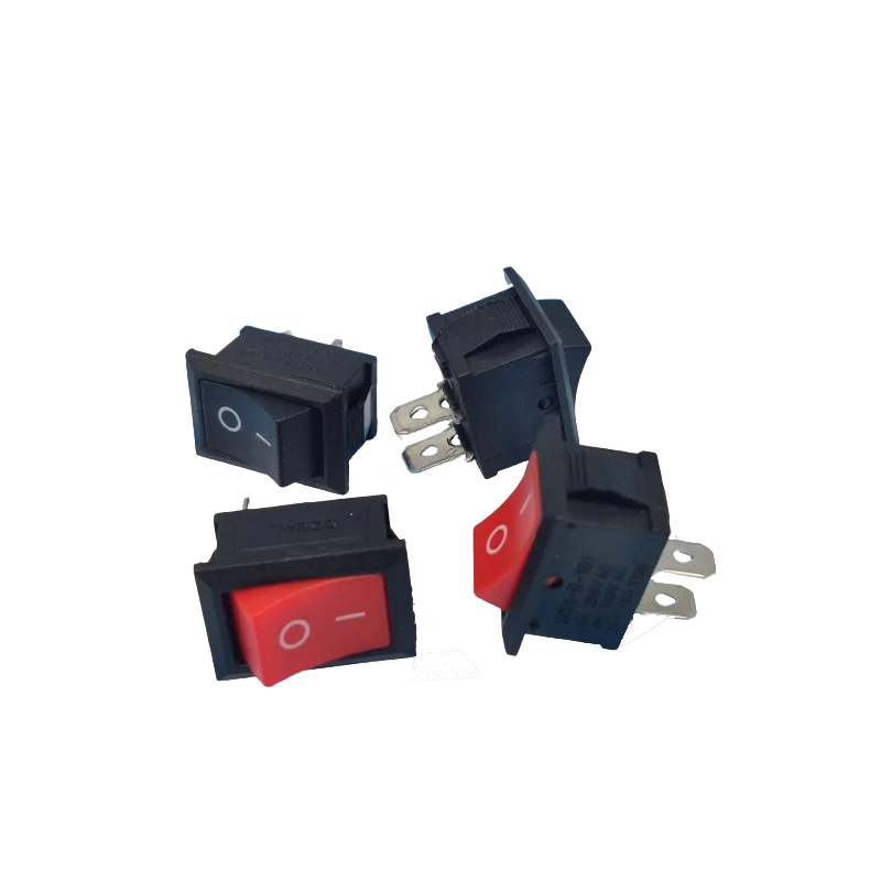 ZJSHUYI KCD1-101 Single Pole Boat Rocker Power Switch Red 2 Feet 2 Gear Electronic Scale Iron Feet