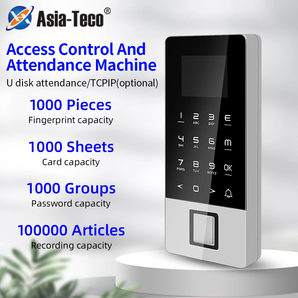 Fingerprint Biometrics Attendance Machine 125khz RFID Card Fingerprint Capacitive Sensor Metal Anti-Tamper Access Control System
