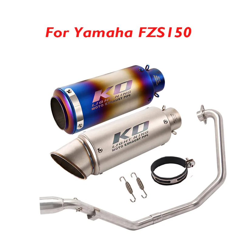 

FZS150 Motorcycle Exhaust Muffler Pipe Escape Silencer Header Connector Link Tube Escape Slip on for Yamaha FZS150