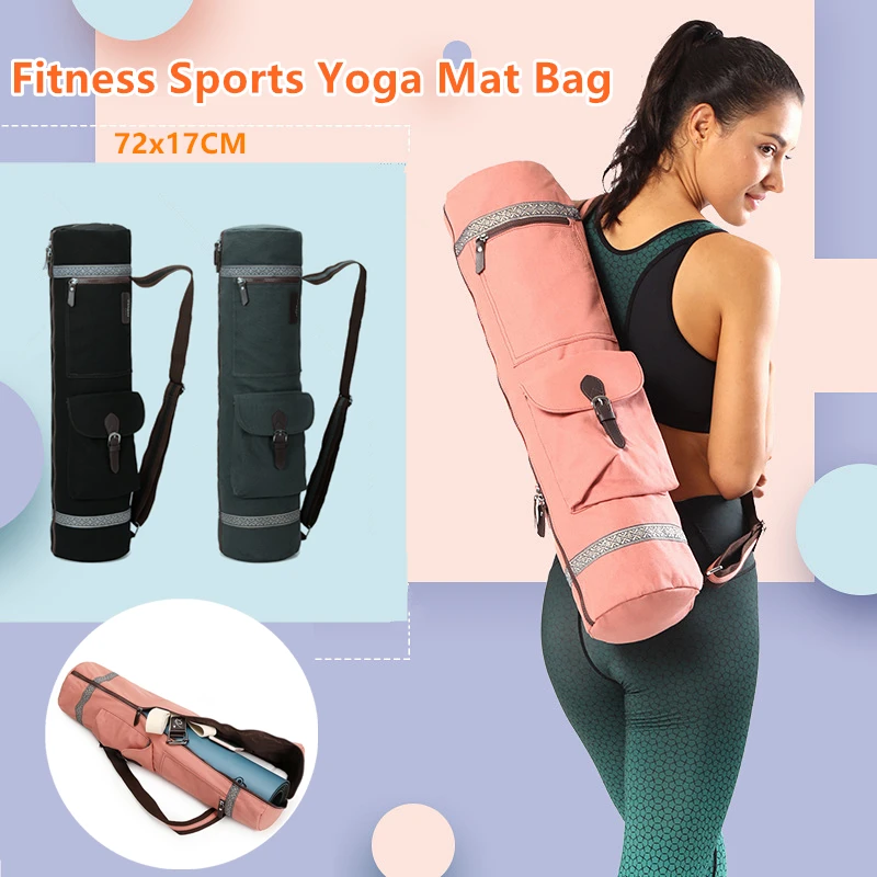 1Pc Portable Outdoor Yoga Mat Bag Gym Fitness Exercise Dance Pilates Pad Storage Carry Sack