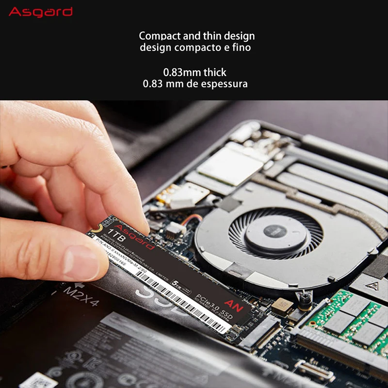 Imagem -04 - Asgard-disco Rígido Interno para Laptop e Desktop Unidade de Estado Sólido An3.0 M.2 Nvme 512gb tb Pcie3.0 x4 Ssd 2280