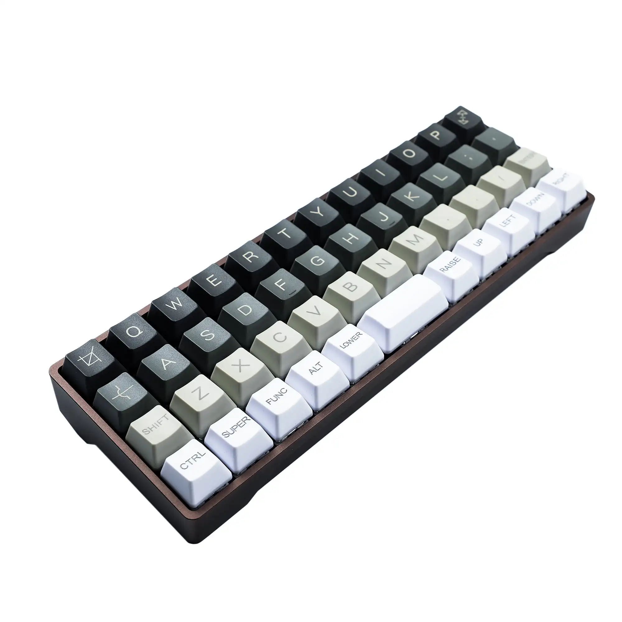 Oem-メカニカルキーボード用のキーキャップ40%,40キーのセット,白いレーザー,空のpbt,事前に摘み取られたヒール,air40,mxメカニカルキーボード用