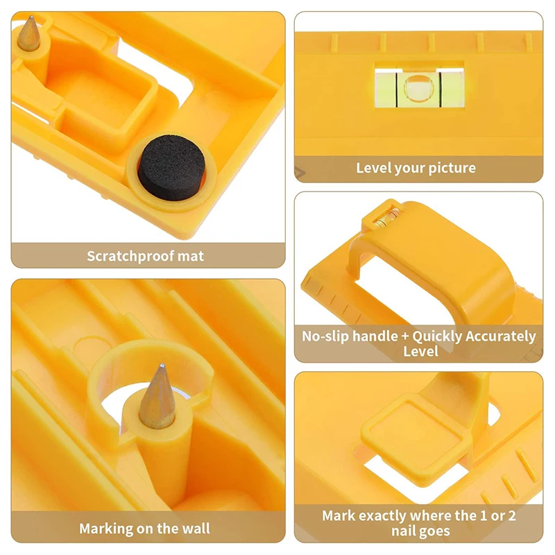Electrapick-Kit de colgadores de imagen de alta resistencia, 250 piezas, incluye MARCO DE NIVEL, ganchos, clavos, alambre colgante, anillo Triangular R