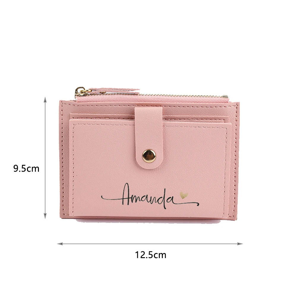 Porte-cartes personnalisé pour dames, mini pochette, porte-monnaie personnalisé pour demoiselle d'honneur, douche des patients, cadeaux de remerciement pour elle