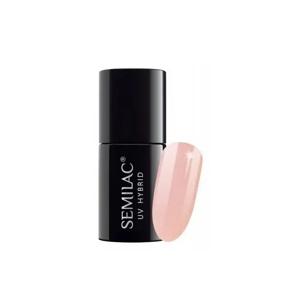 Semilac Pale Peach Glow 054 semi-permanent coverage, UV hybrid nail polish texture Gel