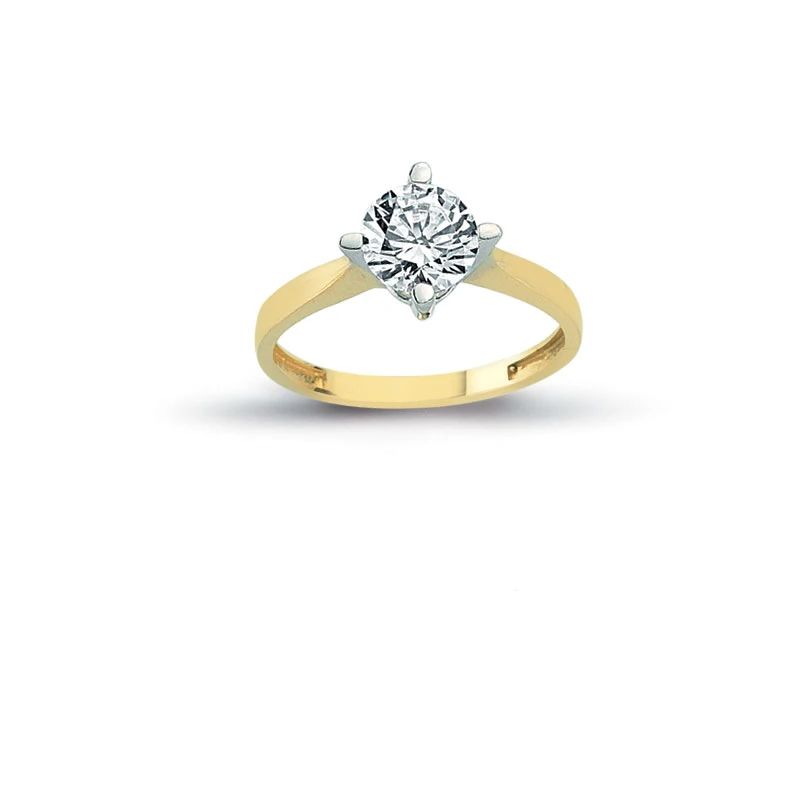 14K Solid Gold Solitaire Gracious Engagement Wedding Ring