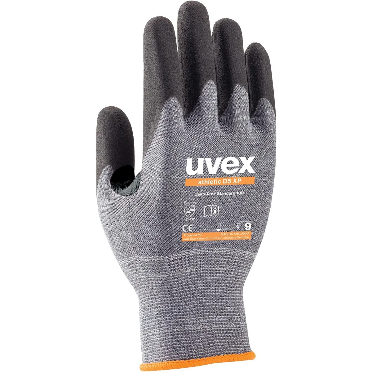 Uvex Athletic Cut-resistant Glove D5XP Unisex  Antrcite/Grey