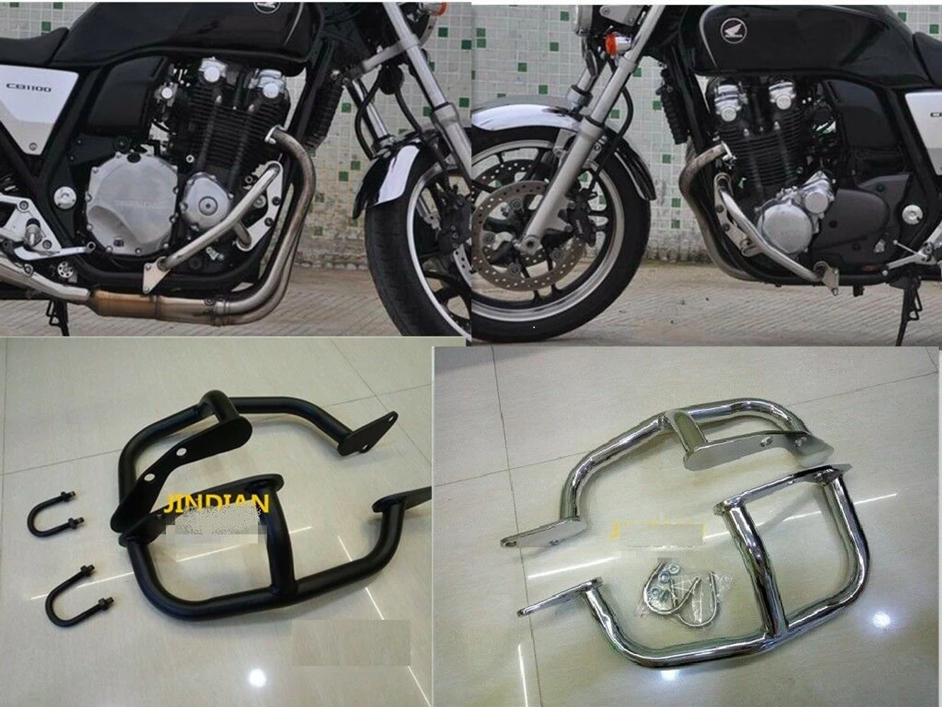 

Engine Guard Highway Crash Protector Bars Motorcycle Bike for Honda CB1100 CB1100DLX CB1100EX 2010-2016 Chrome Silver / Black