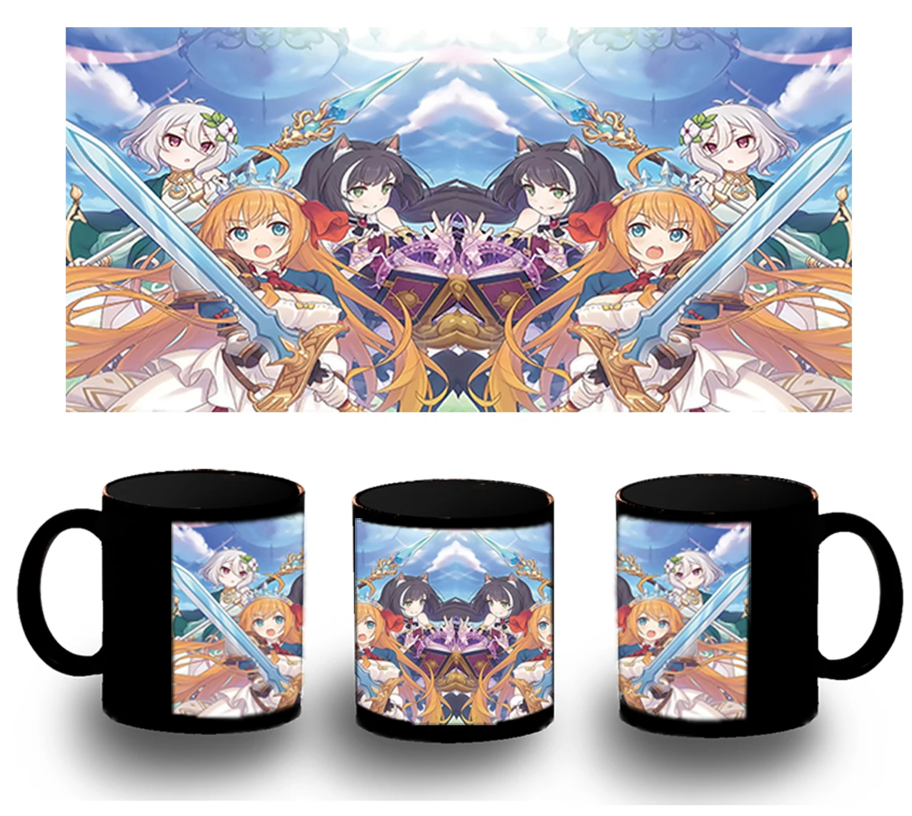 CUP FULLY black PRINCESS CONNECT RE DIVE black mug