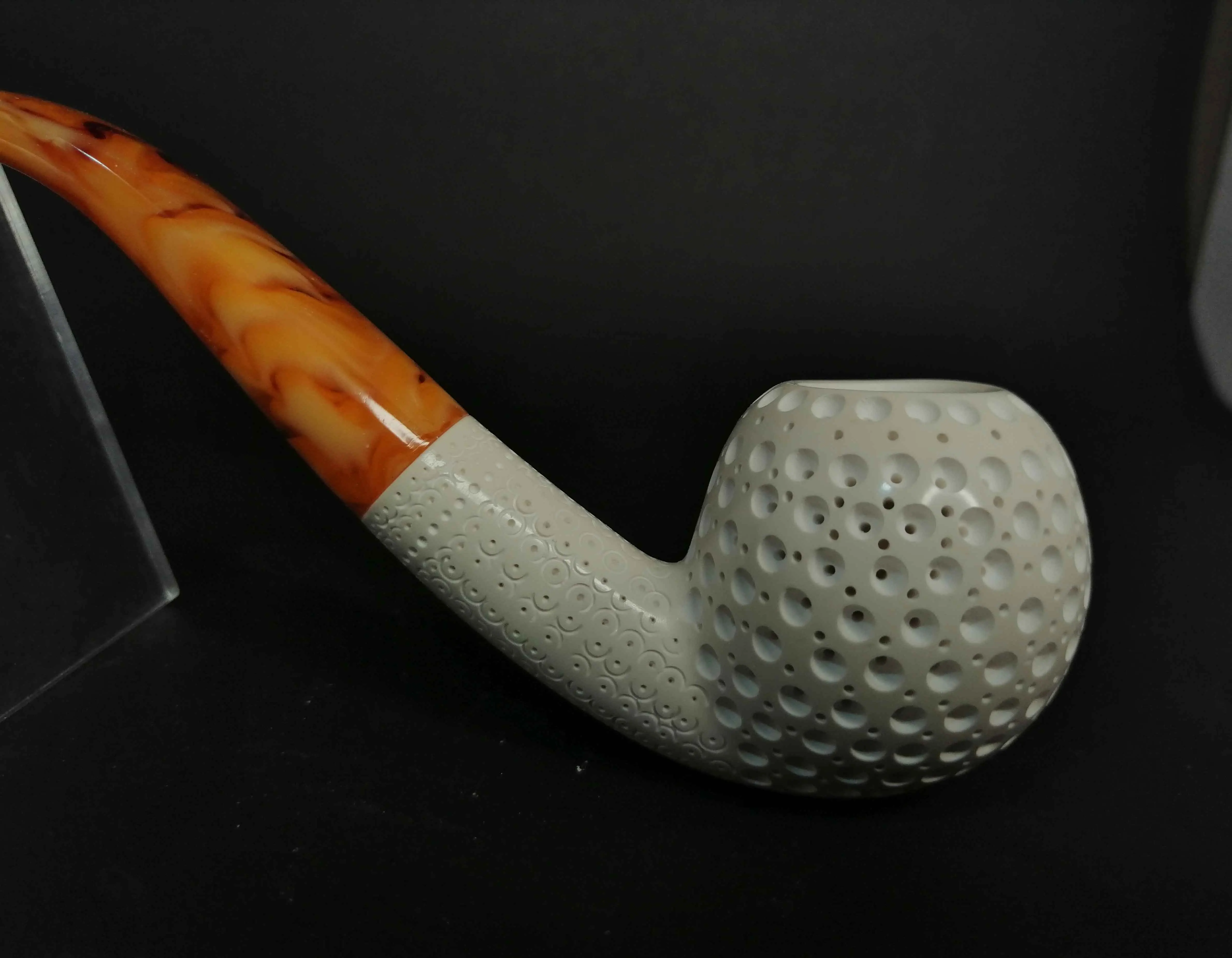 Block Meerschaum Golf Ball Pipe