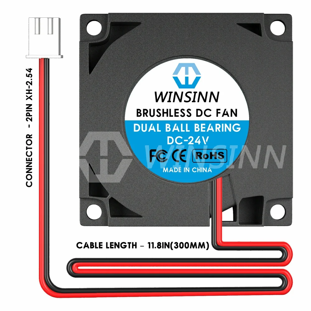 WINSINN-4010 ventilador ventilador, 40mm, DC 5V, 12V, 24V, hidráulico, rolamento de esferas duplo, sem escova, turbina de refrigeração, Turbo, 40mm