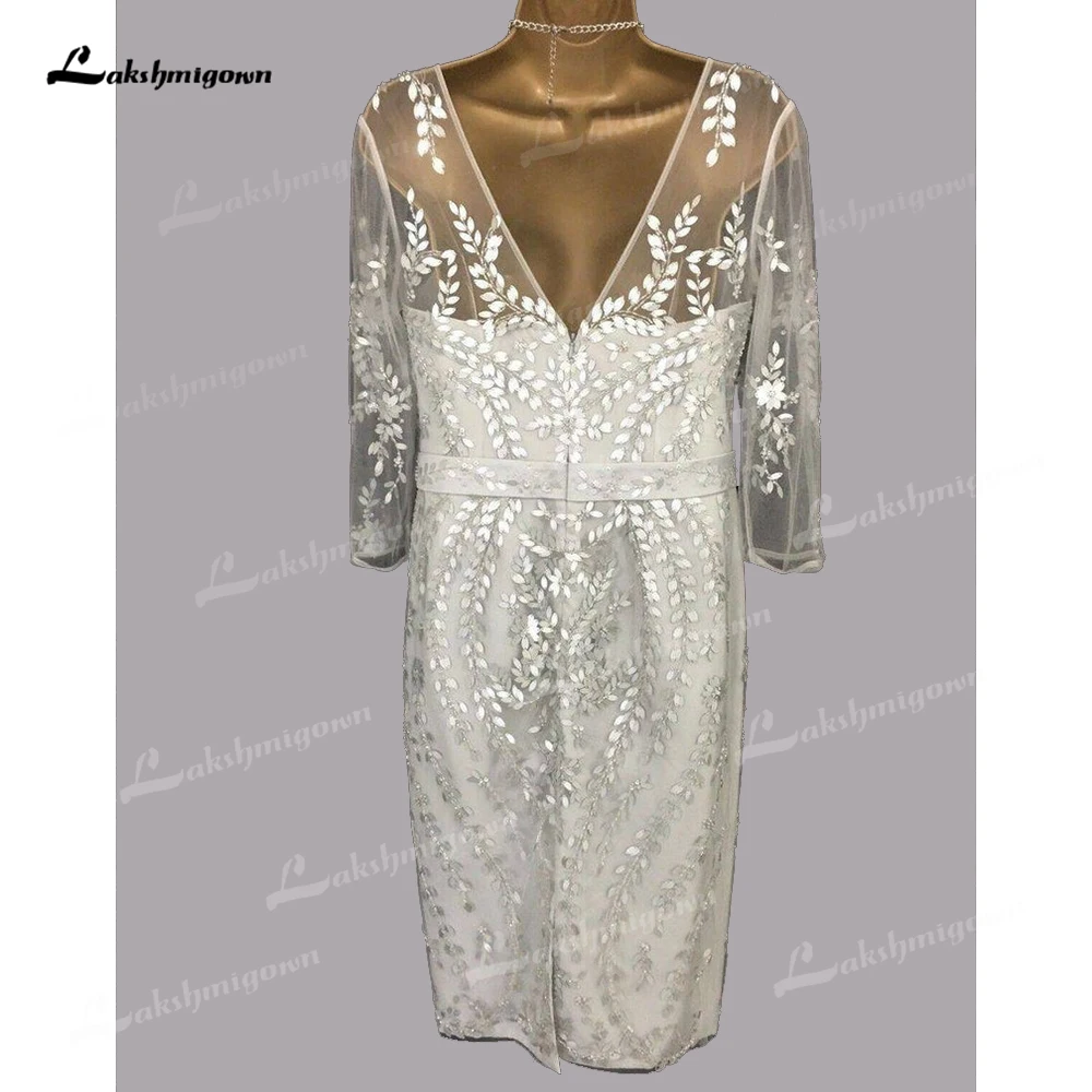 Requintado prata embelezado mãe da noiva vestidos contas v pescoço vestidos elegantes para mulher vestido mae da noite