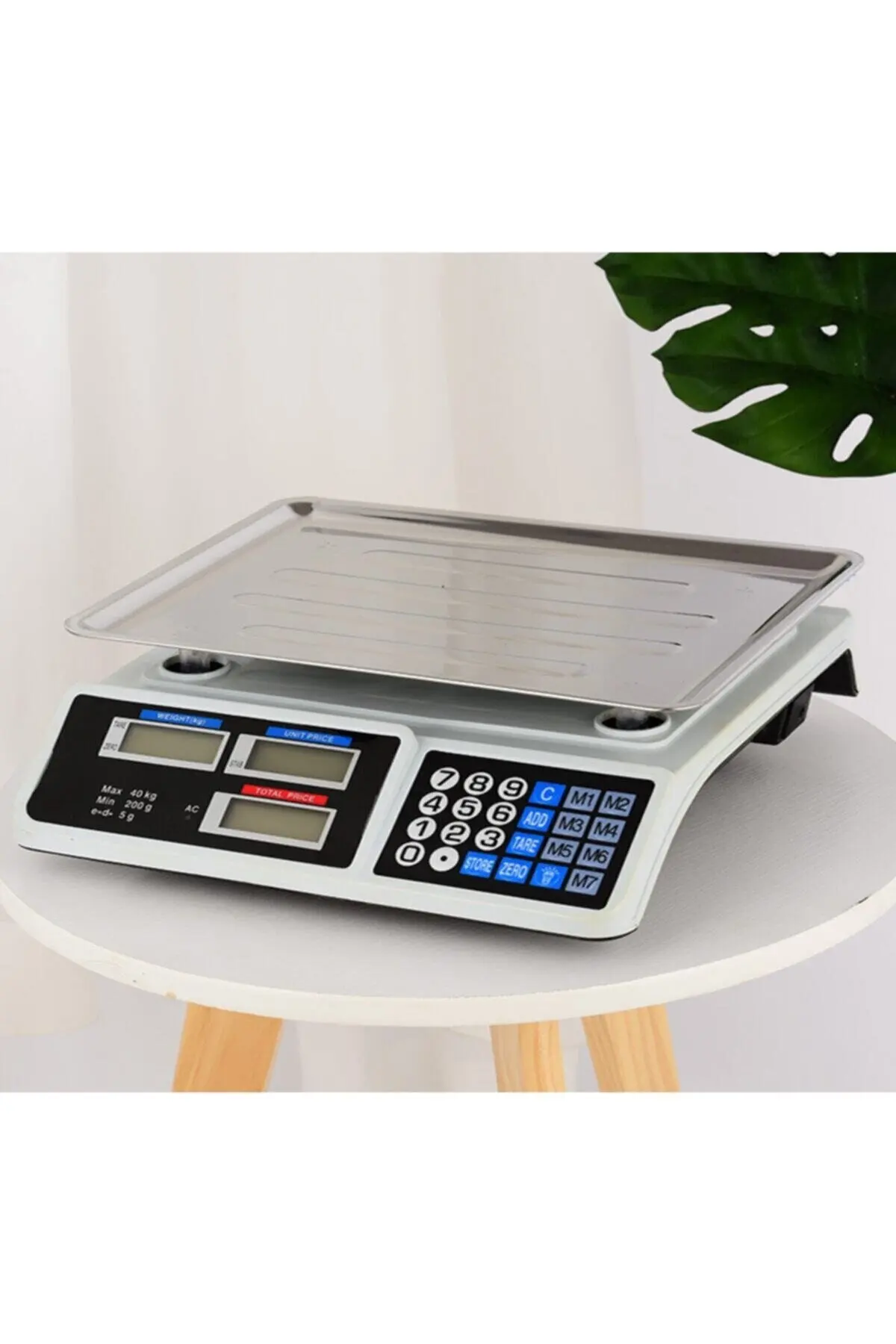 Libra Grocery Store and Market Weigher Scale Rechargeable Electronic Digital Precision Kitchen Max.40 Kg 2.gr Sensitivity