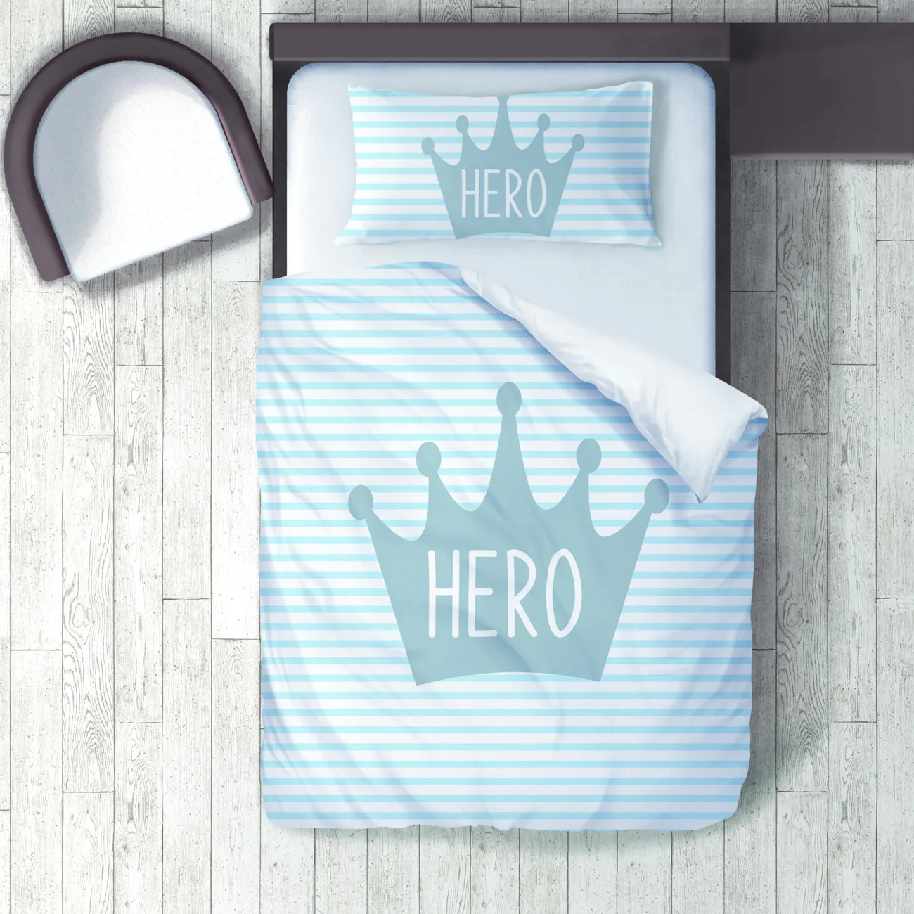 

Duvet Cover Set Bedding Set Pillow Case for Baby and Kids Room 3D Printed Hero Crown Model 078