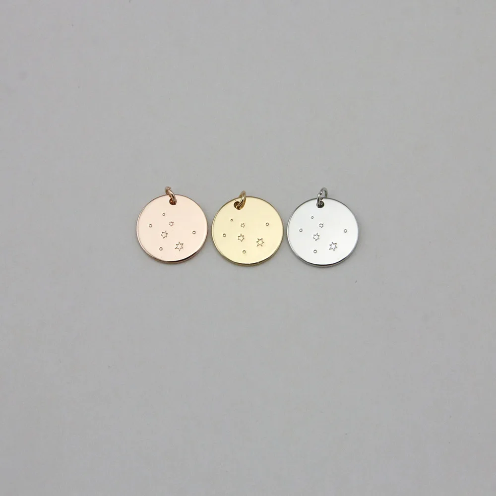 

Wholesale Custom Jewelry Taurus Zodiac Pendant Charm Gift For Boyfriend/Girlfriend