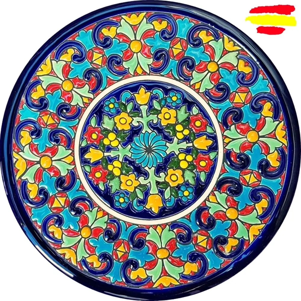 Ceramic plate 21 cm. /8.3 inch diameter - Ceramics glazed up handmade - Made in Spain - ARTECER - MIJASCERAMIC -