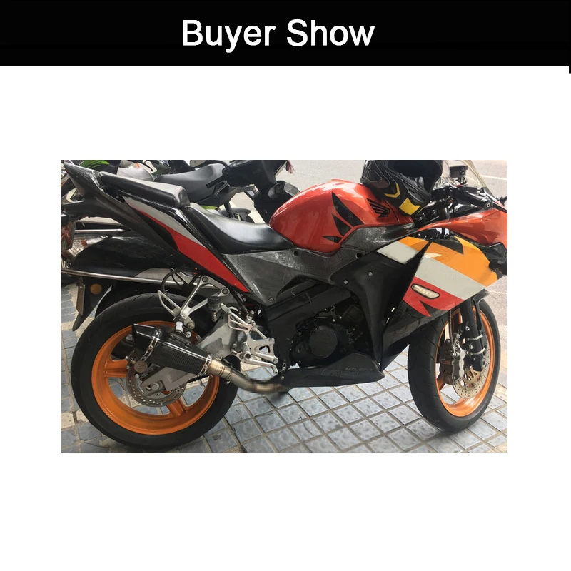Mid Pipe For Honda CBR300 CB300R CB300F Motorcycle Exhaust Middle Link Pipe Slip Connection Escape 51mm Muffler Stainless Steel
