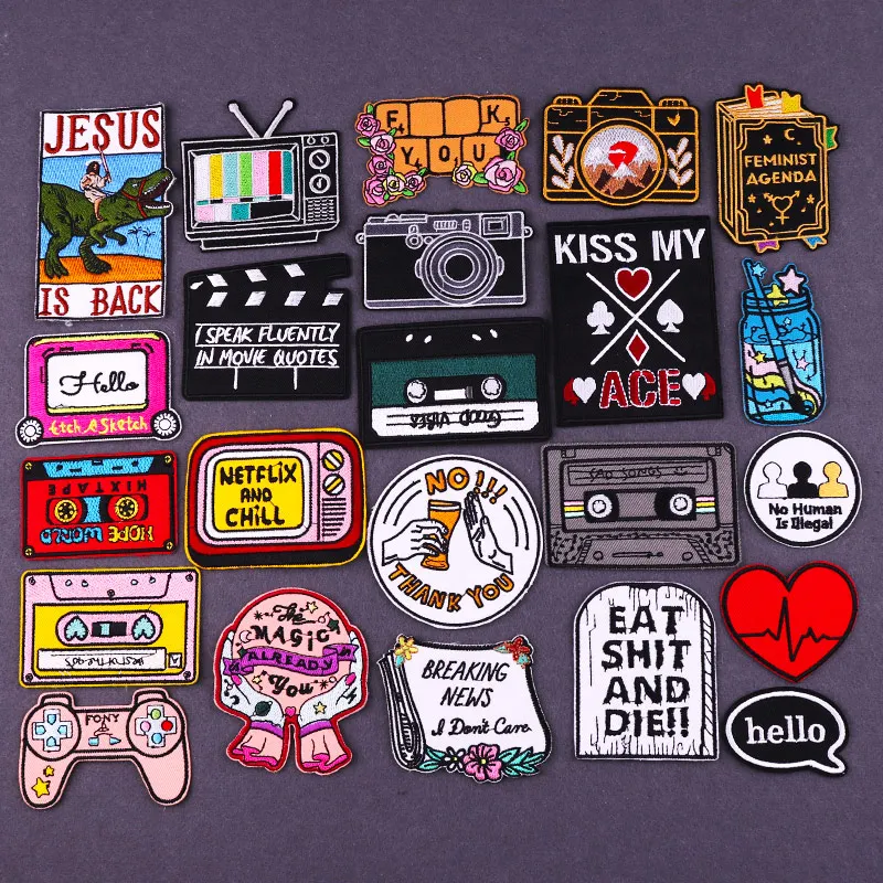 DIY Movie Patches For Clothing On Jacket Patches On Clothes Camera Iron On Patches Embroidered Patches For Clothing  Accessories