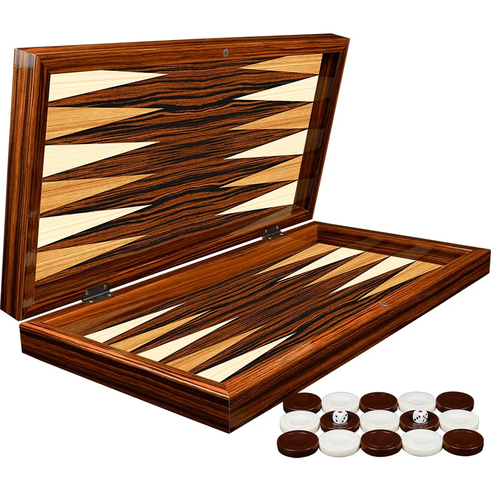 Premium Ebony Board Game Backgammon Set