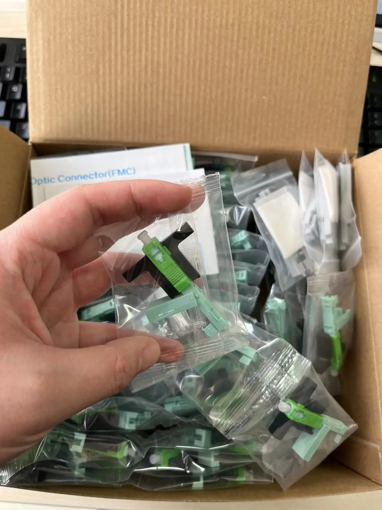 Free Shipping Fast Connector 53MM SC APC Field Connector SM FTTH Optical Fiber connector 53mm apc