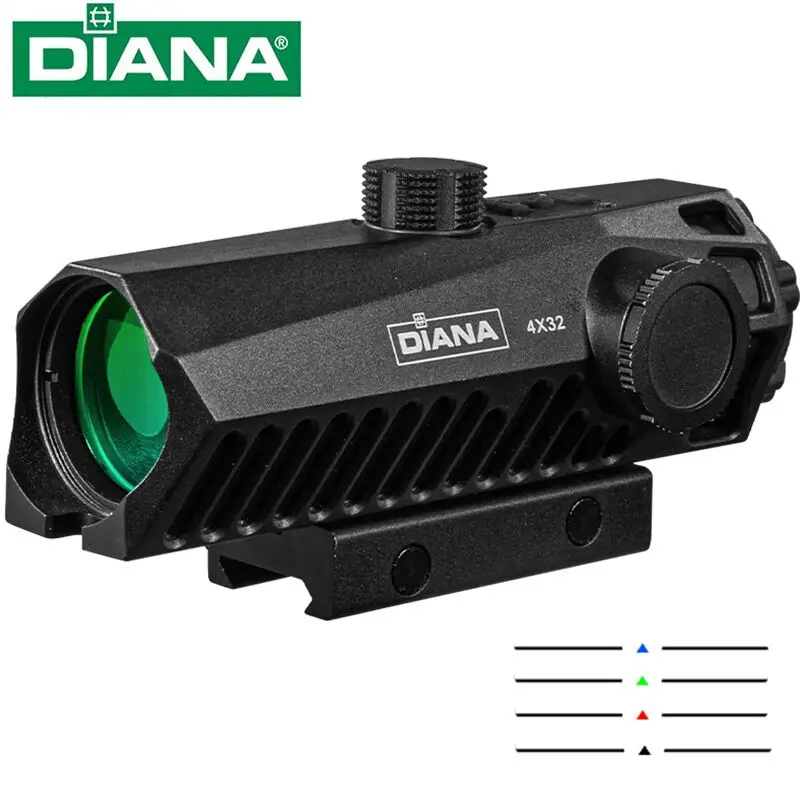 DIANA 4X32 Scope 20mm guide Optics  Sight Scope Caliber red dot airsoft optical sight Hunting Rifle gun accessories red dot beze