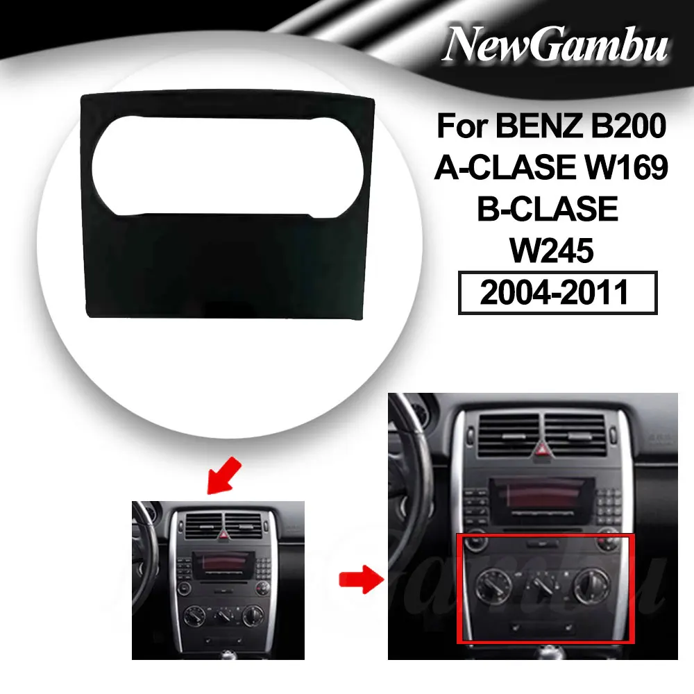 Dla BENZ B200 A-CLASE W169 B-CLASE W245 2004 - 2011 ramka ABS adapter Audio desce rozdzielczej zestaw do przycinania panelu Facia ekran Radio