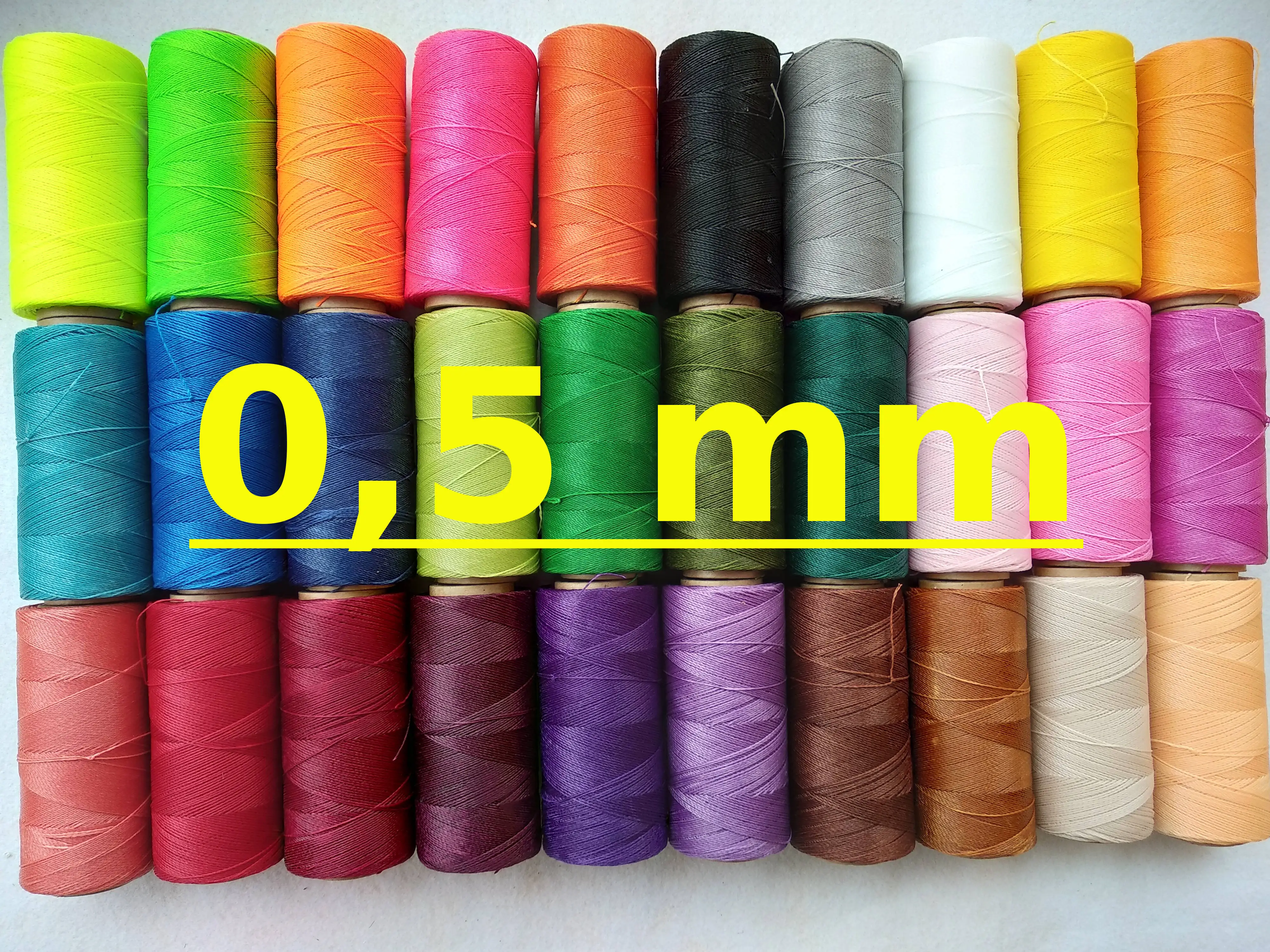 Linhasita 30 coils waxed thread 0,5mm thickness, thread for sewing, thread for making bracelets, thread for making macrame bracelets, thread for making bracelets, macrame, sewing threads, embroidery, sewing maker, thread, sewing, DIY