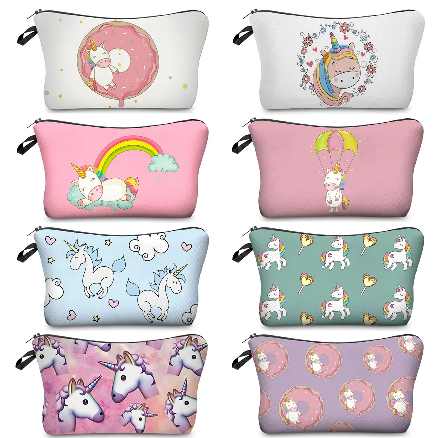 New Printing Unicorn Cosmetic Bag Multicolor Pattern Cute Cosmetics Pouchs For Travel Ladies Pouch Women Waterproof Makeup Bag