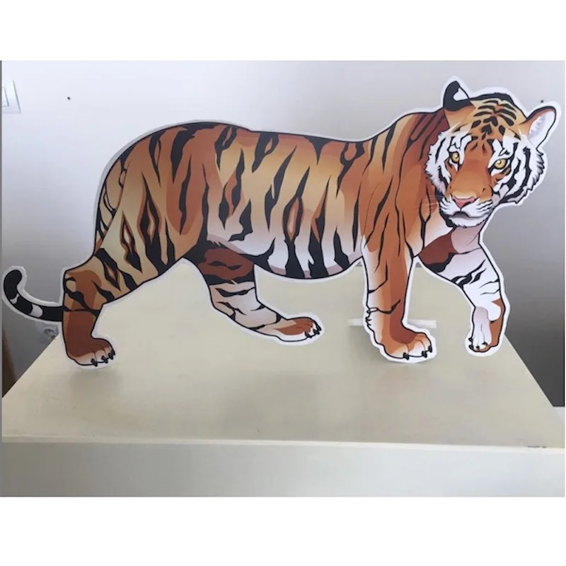 Tiger Foam-board Cutout Standee with Cardboard Stand Birthday Party Decoration Kids Safari Party Supplies Farm Concept Party