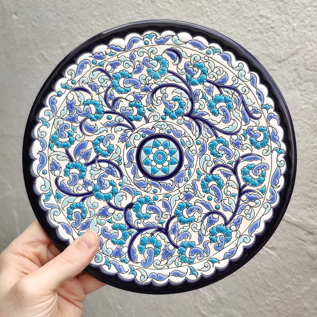 Ceramic Plate 24 cm/9,5 inch diameter - ceramics glazed up handmade - Made in Spain - MIJASCERAMIC - ARTECER -