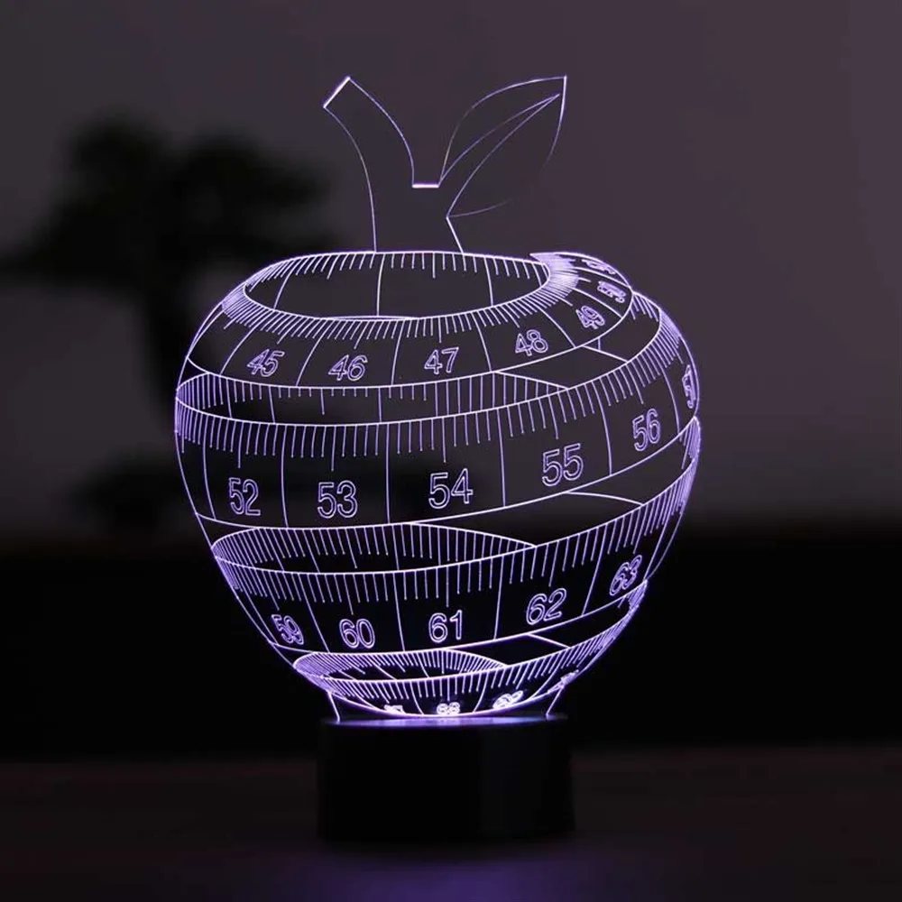 3D Illusion Acrylic Led Lamp Healthy Gift for Dietitian Xmas Christmas Decoration for Home Neon Sign Lamp Wedding Gifts Bedside room decor anime wedding stranger things led lights wedding decoration nightlights bedroom